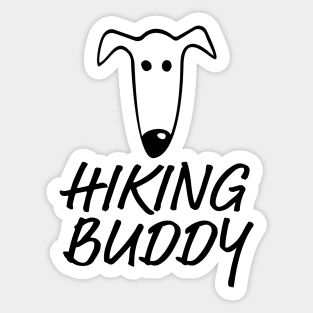 Greyhound Hiking Buddy Sticker